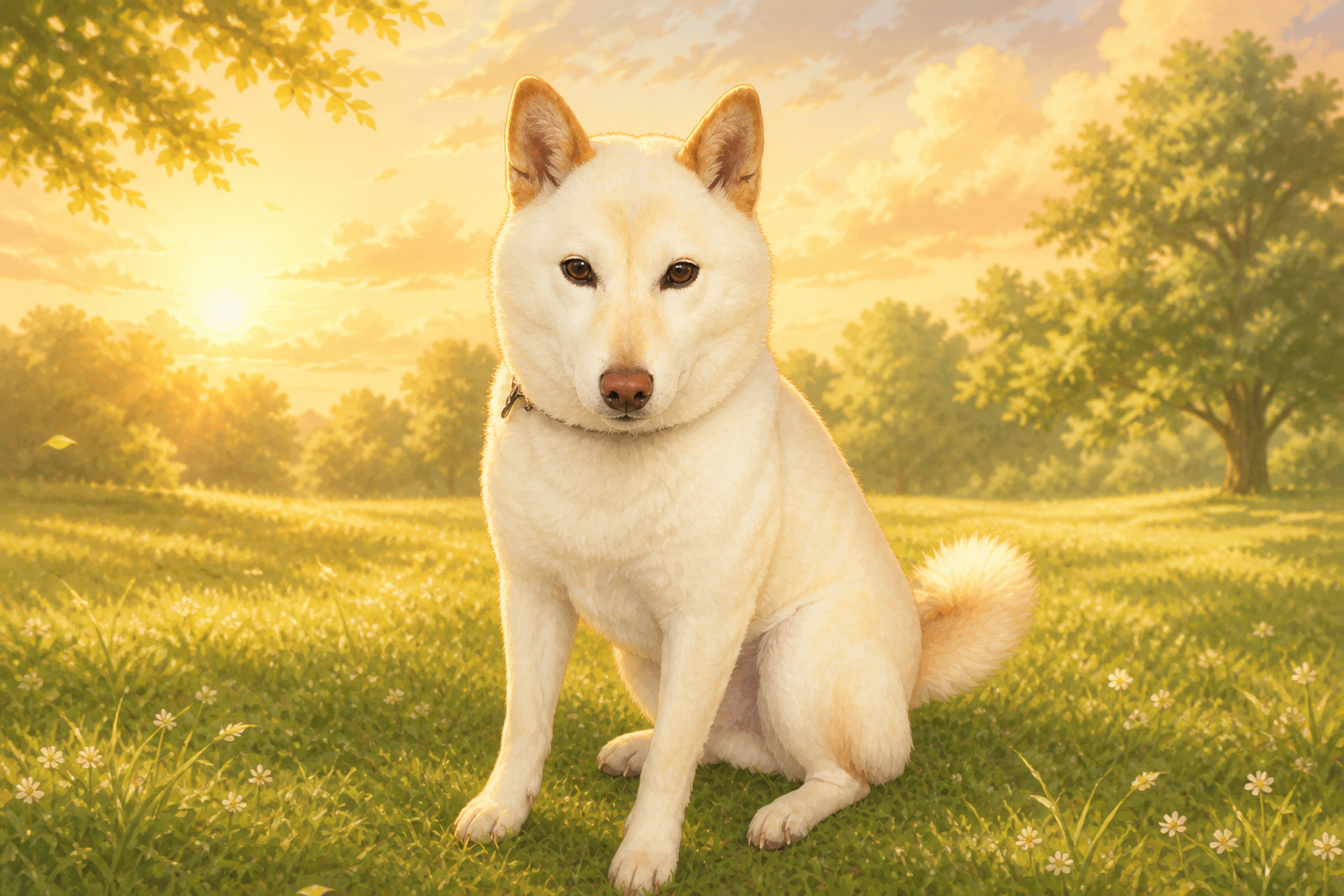 Haku Chan — white Shiba Inu